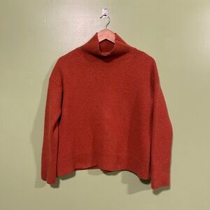 NakedCashmere Noelle Turtleneck Sweater in Burnt Orange (M)